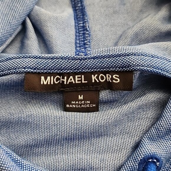 Michael Kors Women's Textured Blue Pullover Hoodie Size Medium - Picture 9 of 11